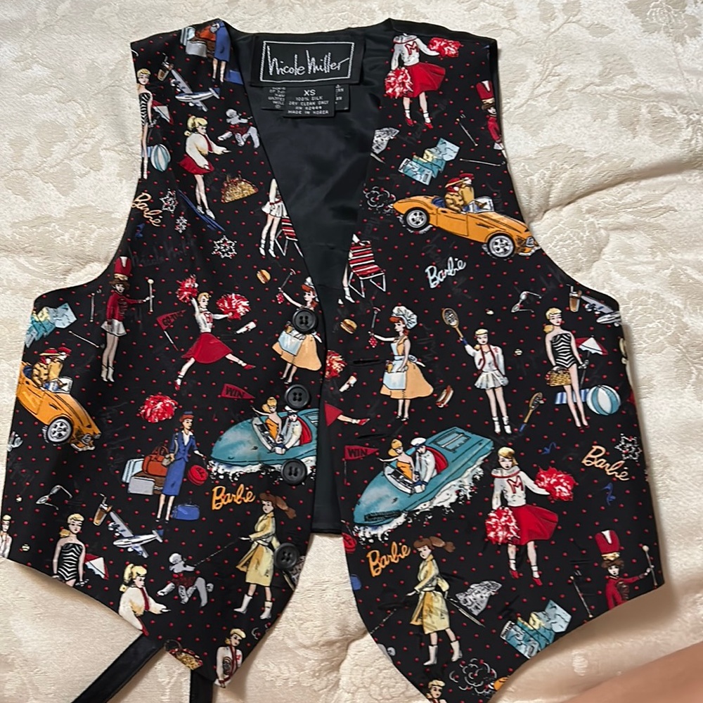 Nicole Miller silk vintage Barbie Vest